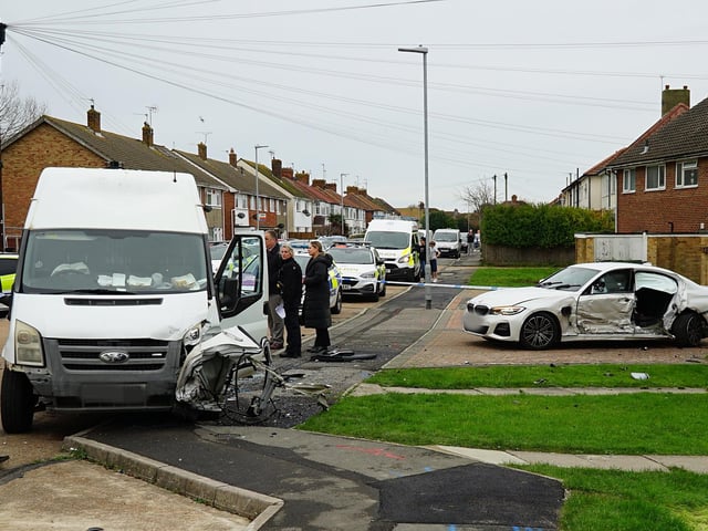 A man has been taken to hospital with ‘life threatening injuries’ having been assaulted following a collision between two vehicles in Eastbourne today (December 7).
