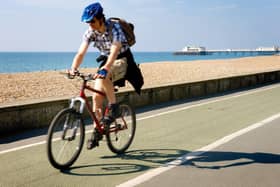Cycling on Worthing seafront. Photo: Worthing Borough Council