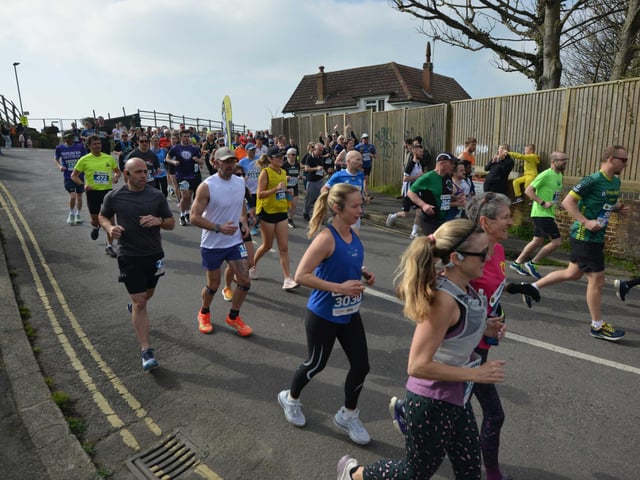 Action in the 2026 Hastings Half Marathon