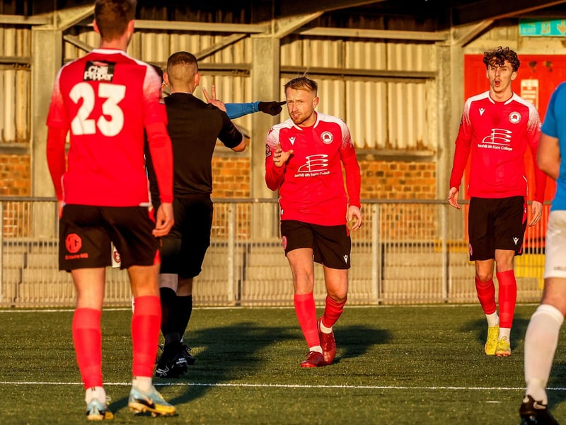 Action from Eastbourne Borough's 2-1 FA Trophy third round defeat at home to Bracknell Town