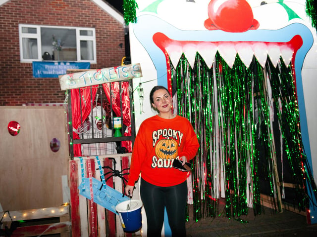 Halloween house at 5 Gillsmans Park, St Leonards, in aid of St Michael's Hospice. Photo by Frank Copper.