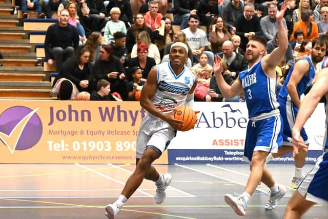 Worthing Thunder on the attack in their big win over Derby Trailblazers | Picture: Gary Robinson