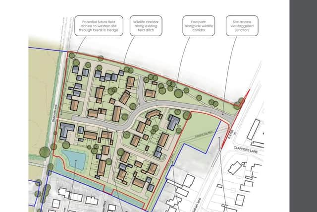 Chichester councillors have been advised to refuse plans to build 62 homes in Bracklesham. Image: hnw architects