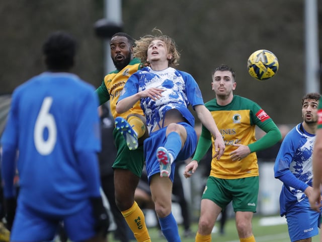 Isthmian Premier action from Horsham's dramatic home win over Wingate & Finchley on Saturday