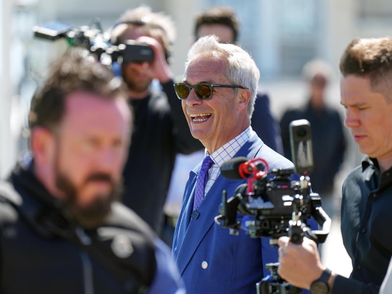 The Leader of Reform UK was pictured in the seaside town on Thursday, April 30 – ahead of local elections next week.