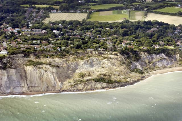 Aerial photo showing Fairlight and Fairlight Cove. Taken Aug 2005.