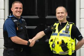 Mark Ridley and PC Steve Taylor (photo by Sussex Police)