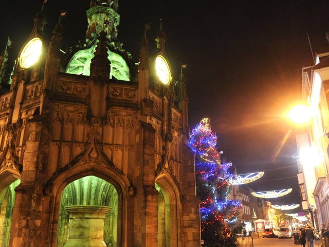 All aglow at the Cross thanks to the Christmas tree light switch on in 2013