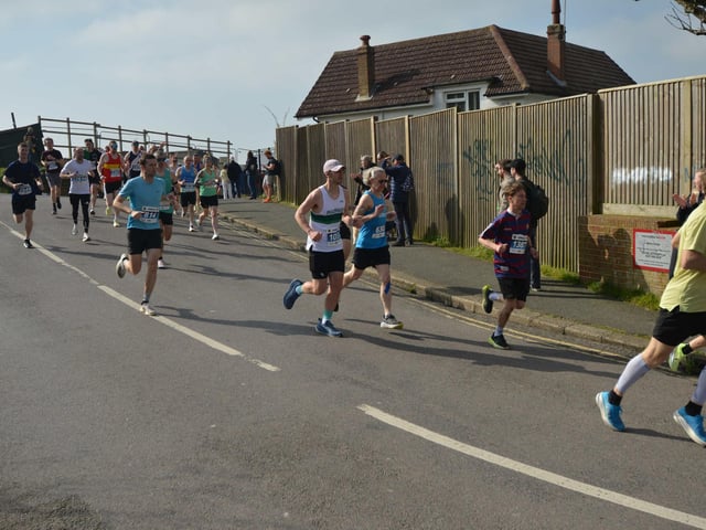 Action in the 2026 Hastings Half Marathon