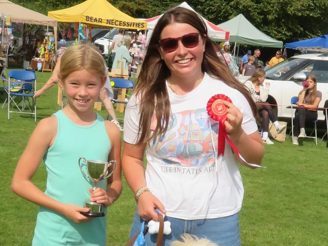 Some of the winning dog owners