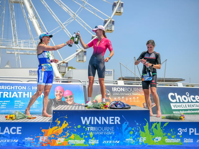 Podium pictures from the Eastbourne Triathlon Festival 2023