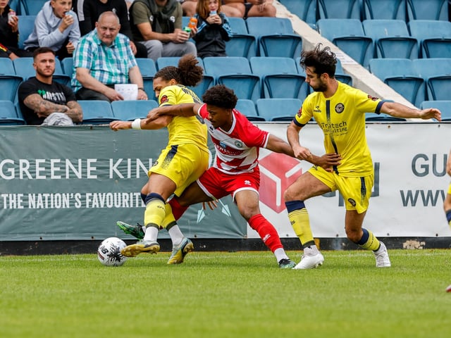 Action from Eastbourne Borough's 1-1 National League South draw at Farnborough