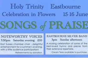 Holy Trinity, Eastbourne celebrates Songs of Praise with flowers.