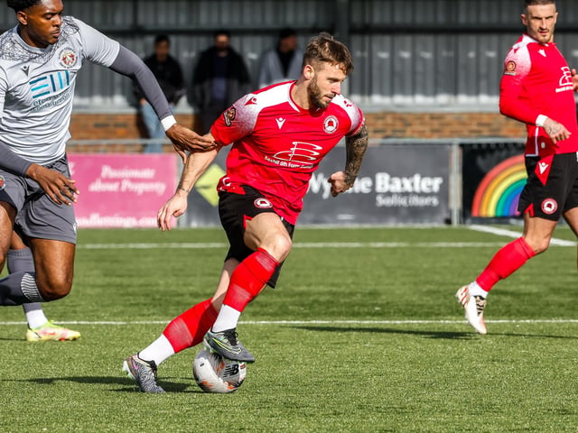 Action from Eastbourne Borough's 2-0 Ntional League South win against Slough Town at Priory Lane