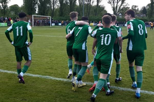Chichester's players after their first-minute opener | Picture: Steve Bone