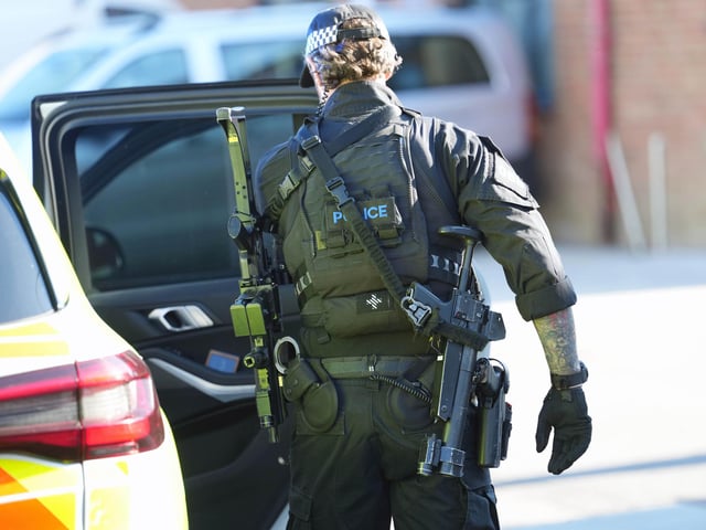 A man has been arrested on suspicion of multiple offences after police received reports of a ‘woman being threatened’ in Worthing