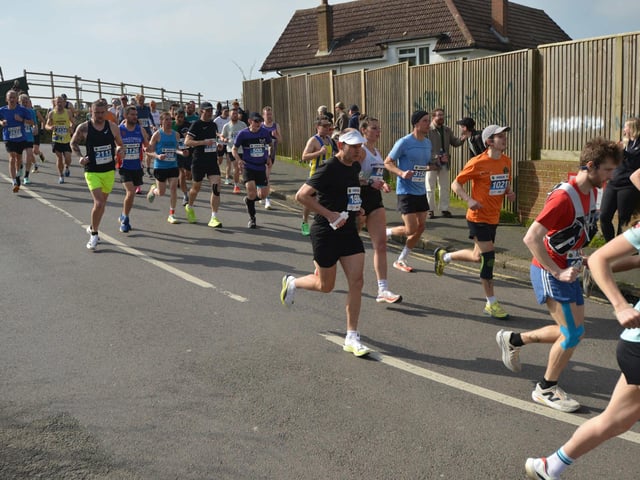 Action in the 2026 Hastings Half Marathon
