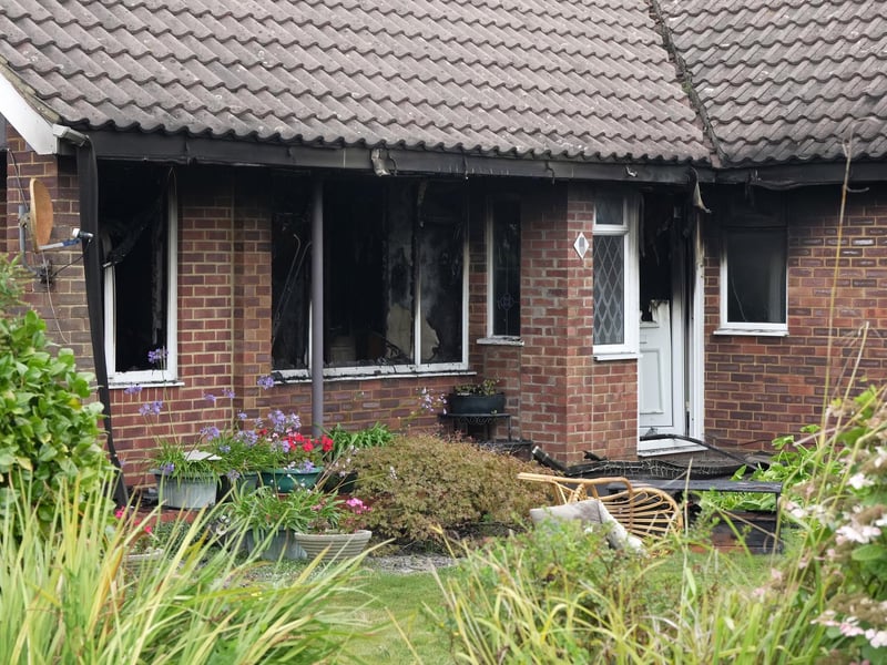 The scene of the fire. Picture: Sussex News and Pictures