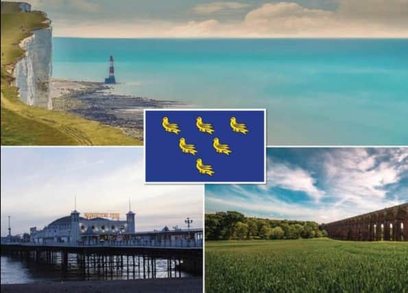 Scenes of Sussex and the Sussex flag