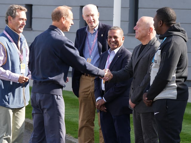 HRH the Duke of Edinburgh at Brighton and Hove Albion training ground in Lancing. Picture: Eddie Mitchell
