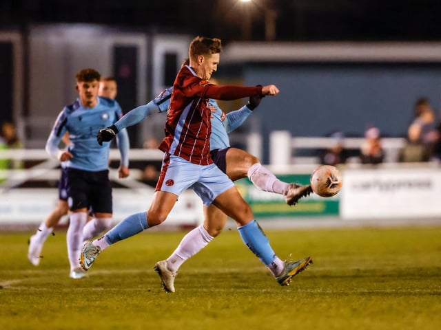 Action from Eastbourne Borough's 2-1 win at Taunton Town in National League South