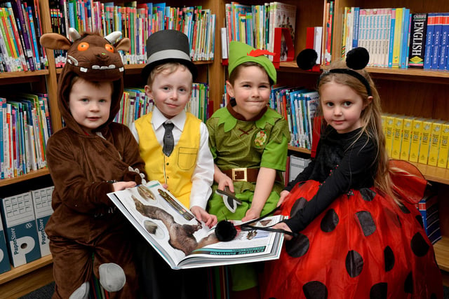Darley Churchtown Primary School pupils getting in on the World Book Day action in March 2016