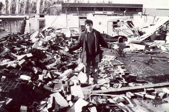 A resident affected by the storm.