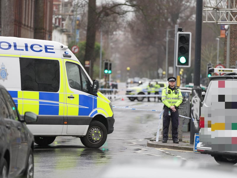 Police officers, the fire service and a forensic blackout tent were spotted at incident in Brighton on Sunday, March 10