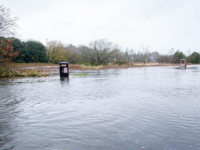 Flooding around Wallington, Fareham on Tuesday 7th December 2021. Picture: Habibur Rahman