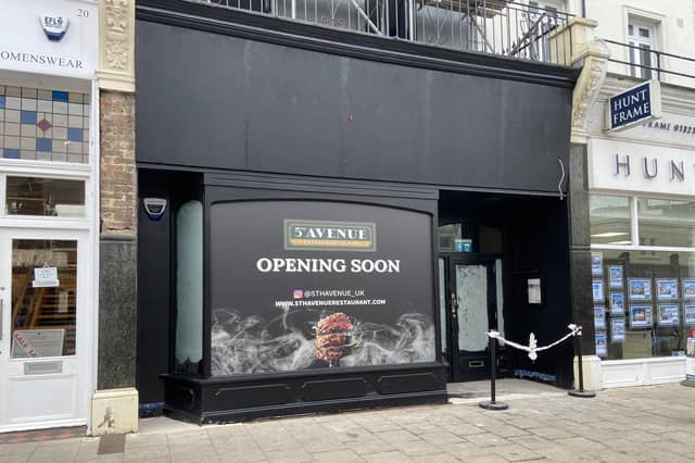 5th Avenue Restaurant and Bar in Eastbourne town centre