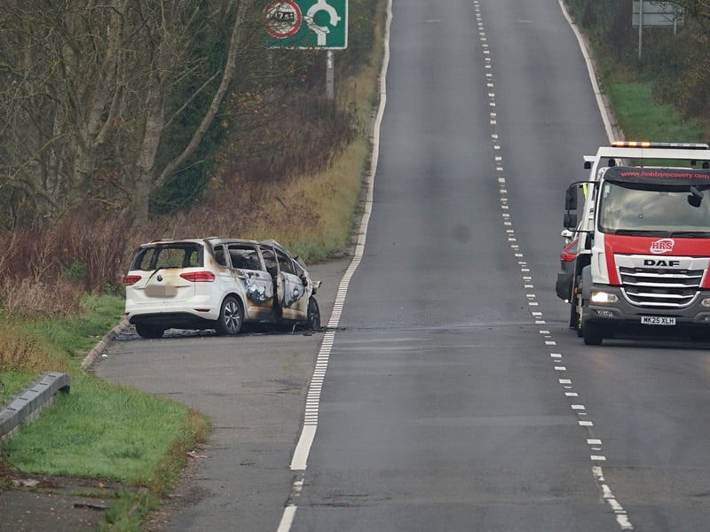 Emergency services at the scene on the A27. Picture: Sussex News and Pictures