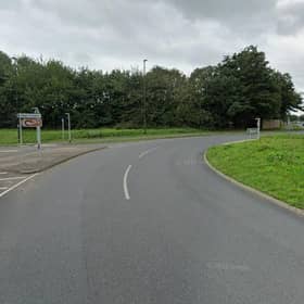 The A259 near East Preston is partially blocked. Photo: Google Street View