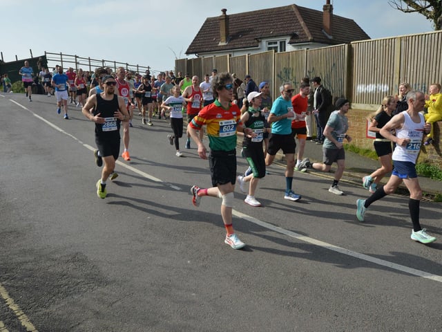 Action in the 2026 Hastings Half Marathon