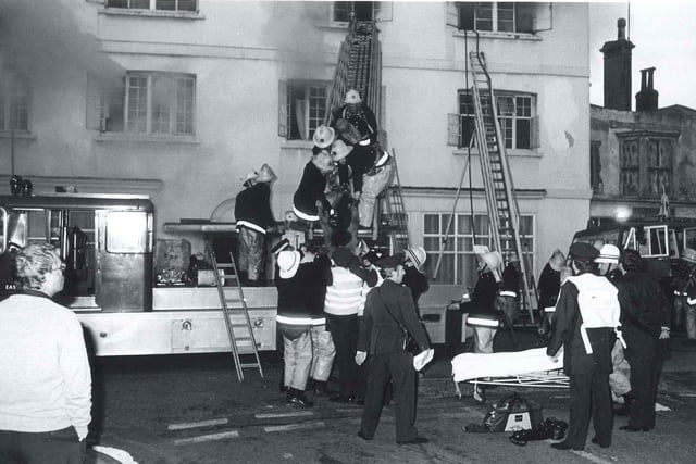 In the early hours of April 22, 1981, a fire broke out at the Booth’s Hotel in Langney Road.