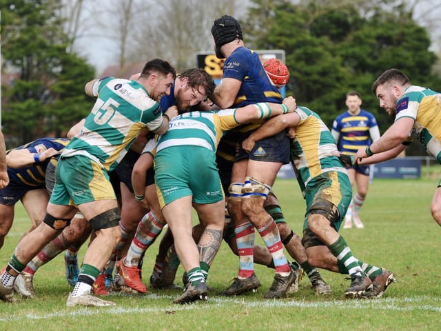 Action from Worthing Raiders' win over Guernsey at Roundstone Lane