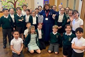 Mary Wheatland and the year 3 children from Bishop Tufnell.