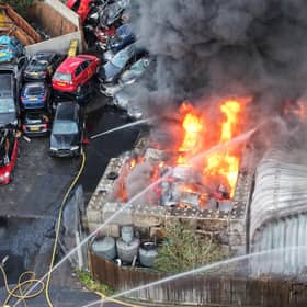 Fire at Lancing Business Park. Photo: Eddie Mitchell