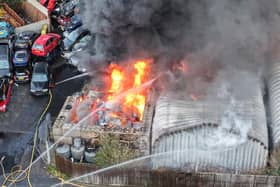 Fire at Lancing Business Park. Photo: Eddie Mitchell