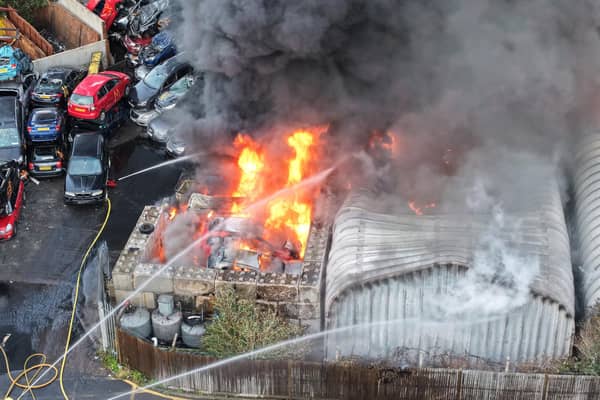 Fire at Lancing Business Park. Photo: Eddie Mitchell