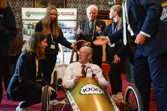 Andrew Griffith MP with the Greenpower Team