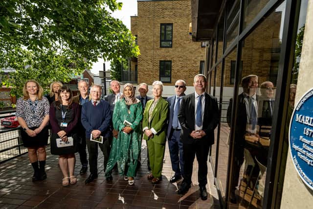 Guests at Worthing Library for the unveiling of the Blue Plaque on Friday, June 6