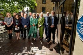Guests at Worthing Library for the unveiling of the Blue Plaque on Friday, June 6
