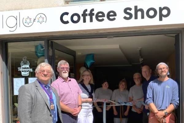 The official opening of the Igloo coffee shop in Hastings