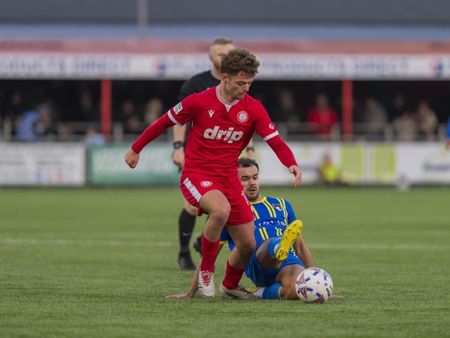 during the match between Worthing vsWeston-super-Mare in the Enterprise National League South at Sussex Transport Community Stadium : Worthing v Weston-super-Mare, National League South