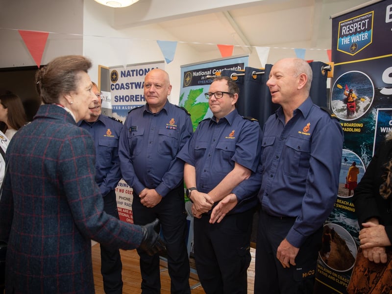 The Princess Royal meeting with the Shoreham Coastguard Rescue Team