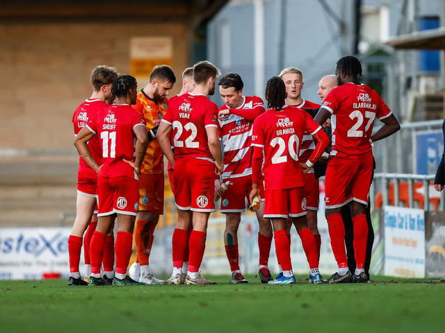 Action from Eastbourne Borough's 2-2 draw at Torquay United in National League South