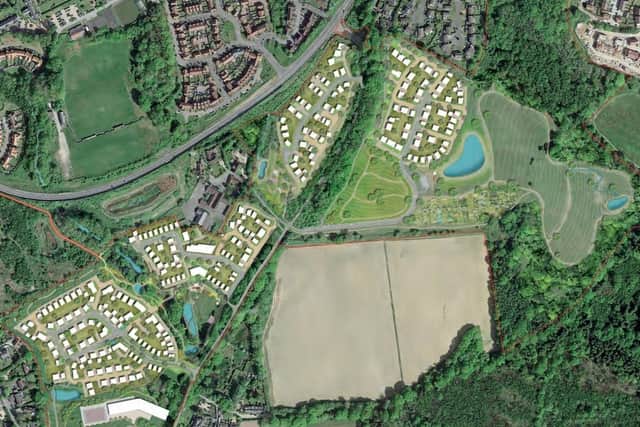Development's indicative layout (Image: Homes England)