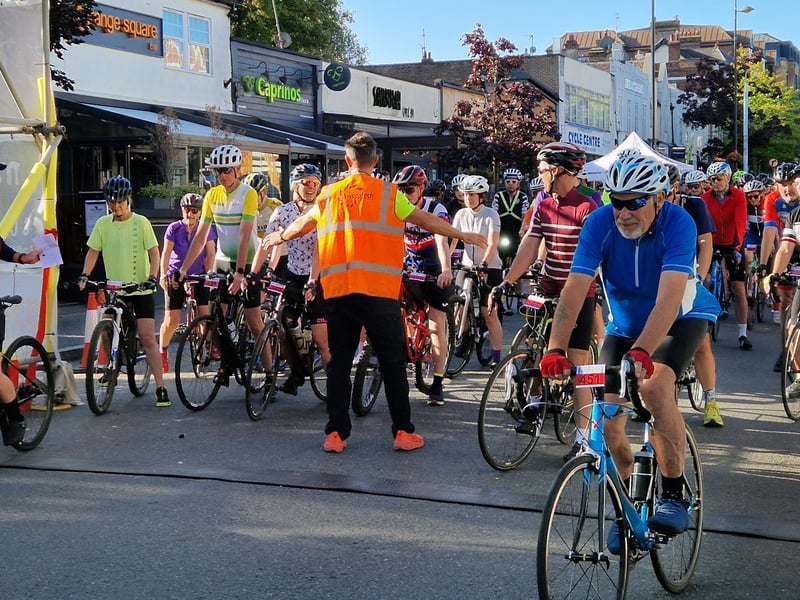 The bike ride started at 9am. Photo: Lawrence Smith