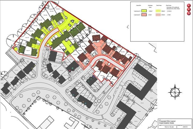 A plan of the site at Bonham Field, Yapton