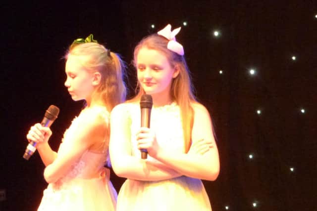 Vocalists Amelie Beauchamp and Ashtyn Roworth at the 2019 Arun Youth Community Awards presentation evening